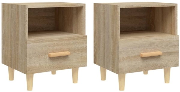 vidaXL Nachttische 2 Stk. Sonoma-Eiche 40x35x47 cm 812013