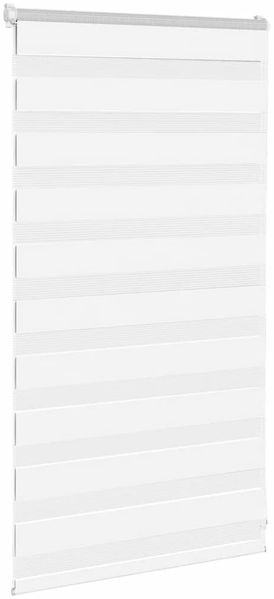 vidaXL Doppelrollo Weiß 90x100 cm Stoffbreite 85,9 cm Polyester 4014727 Bild 3