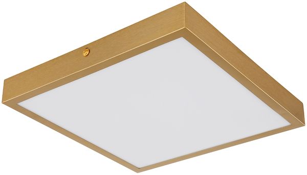 LED Deckenlampe, Metall, Messing, 3000K, L 25 cm