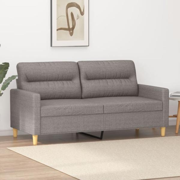 vidaXL 2-Sitzer-Sofa Taupe 140 cm Stoff 359242