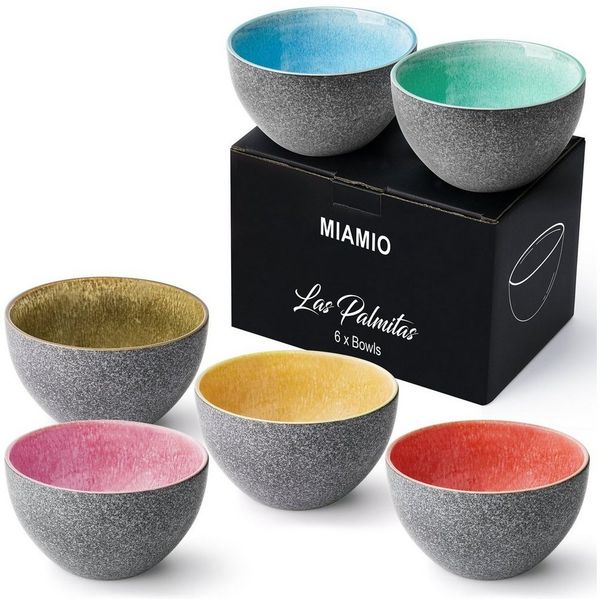 MiaMio Schüssel Schüsseln 6er Set (750 ml), Müslischüsseln - Las Palmitas Kollektion, (6-tlg)