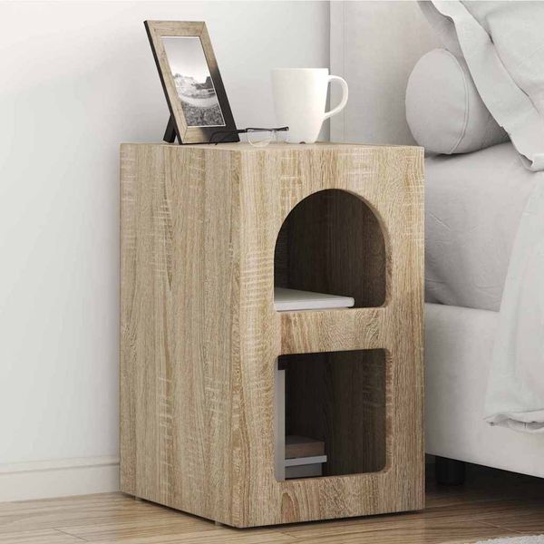 vidaXL Nachttisch ELST Sonoma-Eiche 29,5 x 33,5 x 50 cm Holzwerkstoff 891228