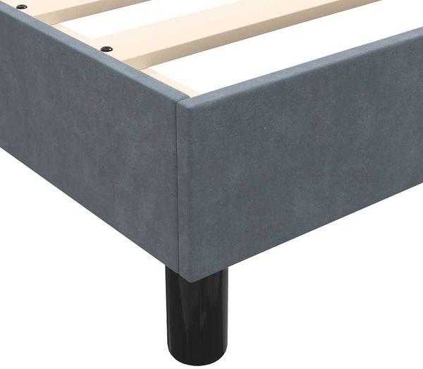 vidaXL Bettgestell ohne Matratze Dunkelgrau 100x220 cm Samt 4101392 Bild 8