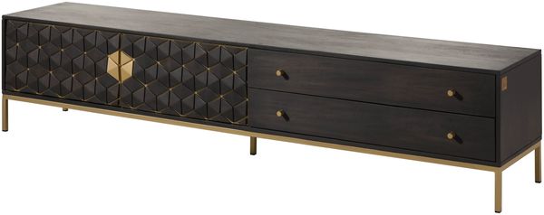 TV-Board Mango 220x45x50 grau geölt DIAMOND #123