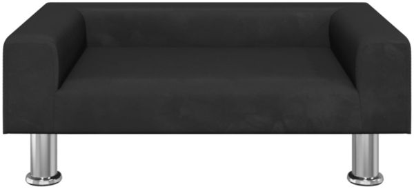 vidaXL Hundebett, Samt, Schwarz, 70 x 45 x 26.5 cm Bild 6