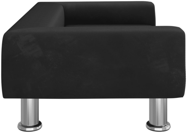 vidaXL Hundebett, Samt, Schwarz, 70 x 45 x 26.5 cm Bild 5