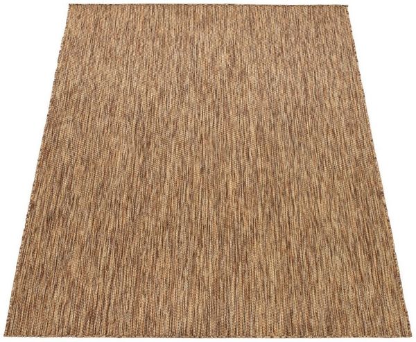 KADIMA DESIGN Teppich Unifarben Wohnzimmer schmutzabweisend Teppich Kurzflor, Rechteckig, Höhe: 4 mm, 100% Polypropylen,60x100, Braun-Beige
