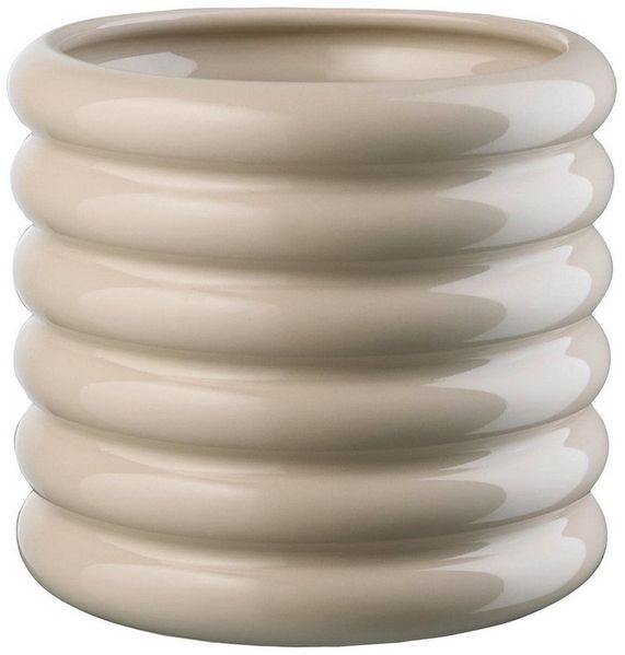 ASA SELECTION Übertopf Pflanzentopf LOOPY, Sandfarben, Ø 21,5 x H 23 cm, (1 St), Steingut, glänzend