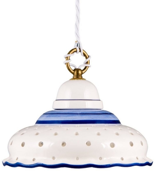 Helios Leuchten Pendelleuchte Küchenlampe Keramik, Keramiklampe, Deckenlampe, Hängelampe, für Küche Esstisch, handgefertigt handbemalt