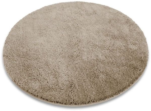 Karat Badematte Karat Hazy Rund, Viele Farben & Größen, Polyester, rutschfeste Latexbeschichtung, waschmaschinenfest, Polyester, extra weicher Flor