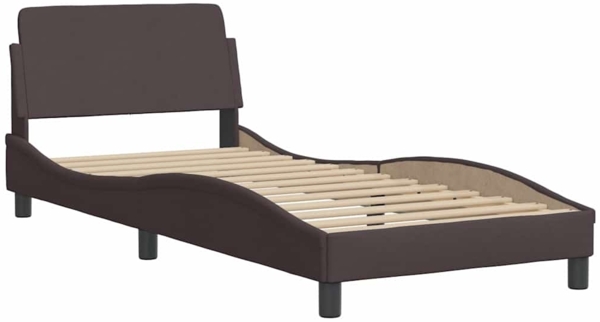 vidaXL Bettgestell ohne Matratze "Hanko" Dunkelbraun 90x200 cm Stoff 3310366 Bild 5