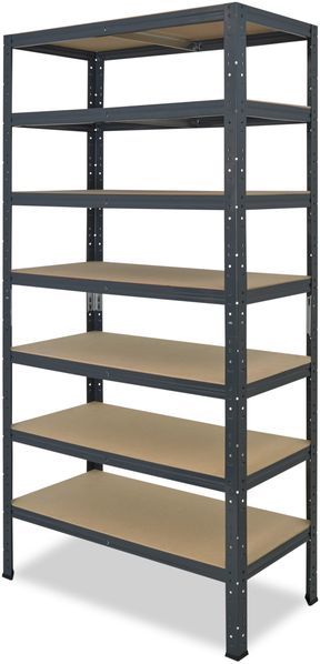 shelfplaza HOME 230x70x50 cm Schwerlastregal in anthrazit mit 7 Böden und 125 kg Traglast pro Boden Bild 6