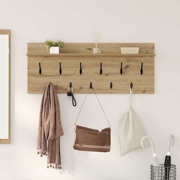 vidaXL Wandmontierter nachttisch Artisan-Eiche 100 x 40 x 12 cm 874450
