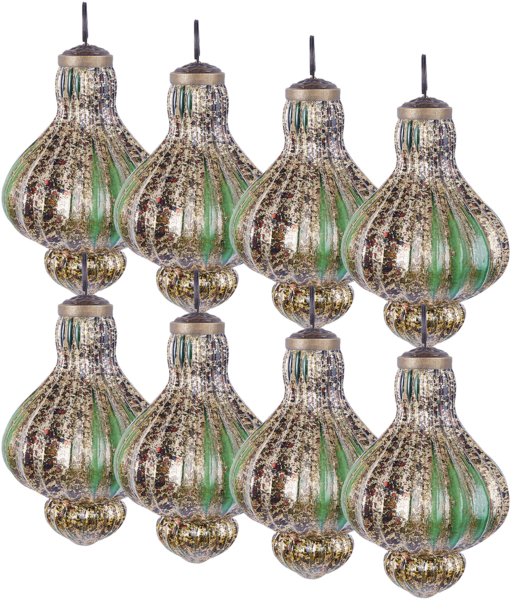 Weihnachtskugel 8er Set BRILLANT Glas Grün