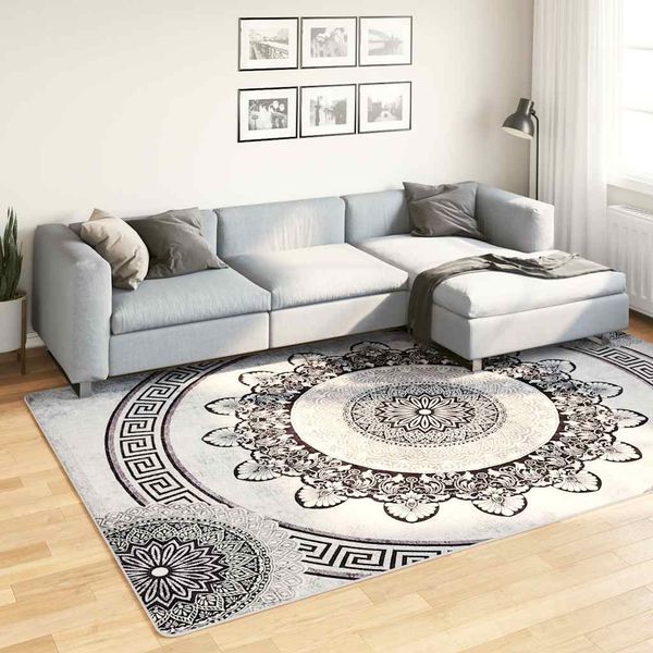 vidaXL Teppich Waschbar 190x300 cm Mehrfarbig 337986