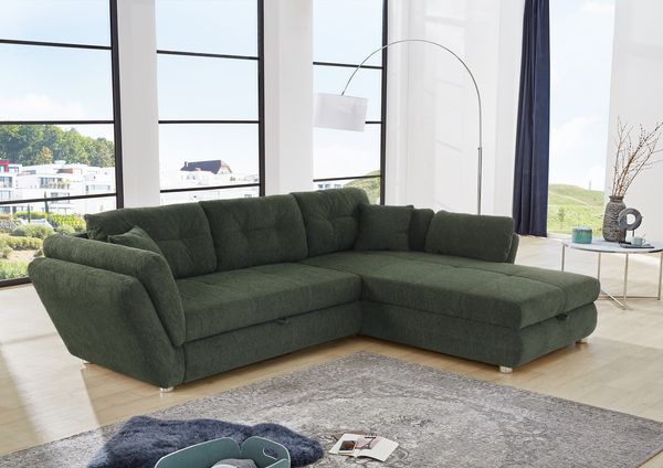Job 'Jengen KPL' Wohnlandschaft, Chenille dunkelgrün