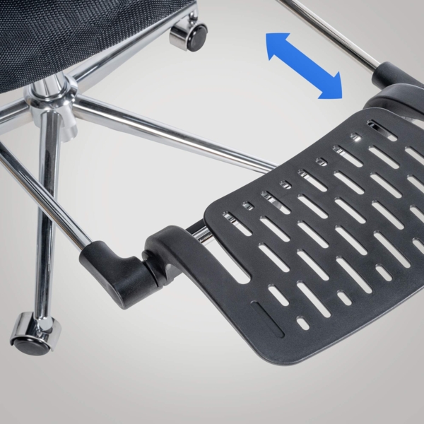 DELUKE® Bürostuhl Ergonomisch OLYMPO Schreibtischstuhl mit Rollen Höhenverstellbarer Drehstuhl, Arbeitsstuhl mit Kopfstütze Fußstütze Chefsessel, Computerstuhl 135 kg Schwarz Bild 5