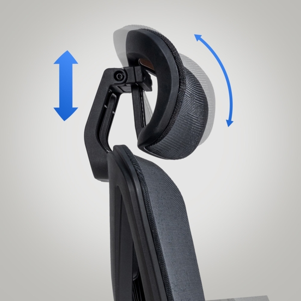 DELUKE® Bürostuhl Ergonomisch OLYMPO Schreibtischstuhl mit Rollen Höhenverstellbarer Drehstuhl, Arbeitsstuhl mit Kopfstütze Fußstütze Chefsessel, Computerstuhl 135 kg Schwarz Bild 4