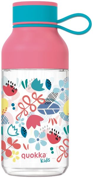 Quokka Ice Kids Trinkflasche 430 ml FLOWERS Abnehmbare Austattung