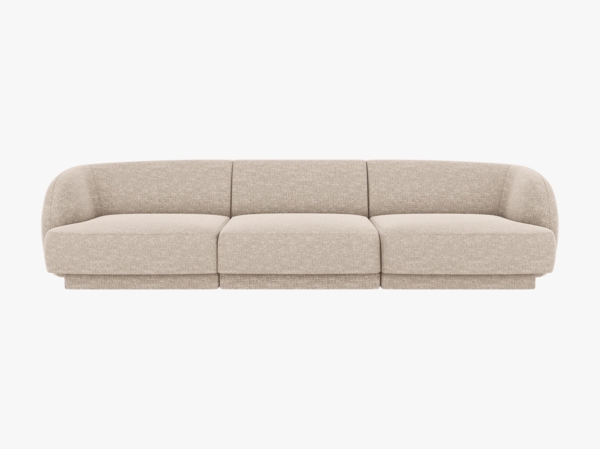 Micadoni Sofa Miley 3-Sitzer Chenille Eden Beige