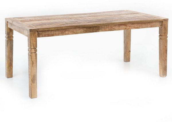 KADIMA DESIGN Esstisch Esszimmertisch WL5.078 Braun 120 x 76 x 70 cm Mango Massivholz, (Küchentisch für 4-6 Personen, Holztisch Rustikal Groß), Design Landhaus Esstisch Massiv, Tisch für Esszimmer rechteckig