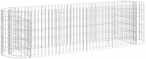 vidaXL Gabionen-Hochbeet Verzinktes Eisen 190x50x50 cm 152025