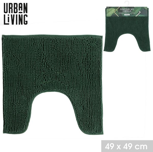 Urban Living Badematte WC-Vorleger mit Ausschnitt Toilettenvorleger, Polyester, Rückseite mit rutschhemmender Beschichtung
