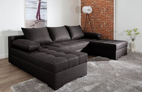 COLLECTION AB Wohnlandschaft Josy U-Form, B: 269 cm, Bettfunktion & Bettkasten, Federkern