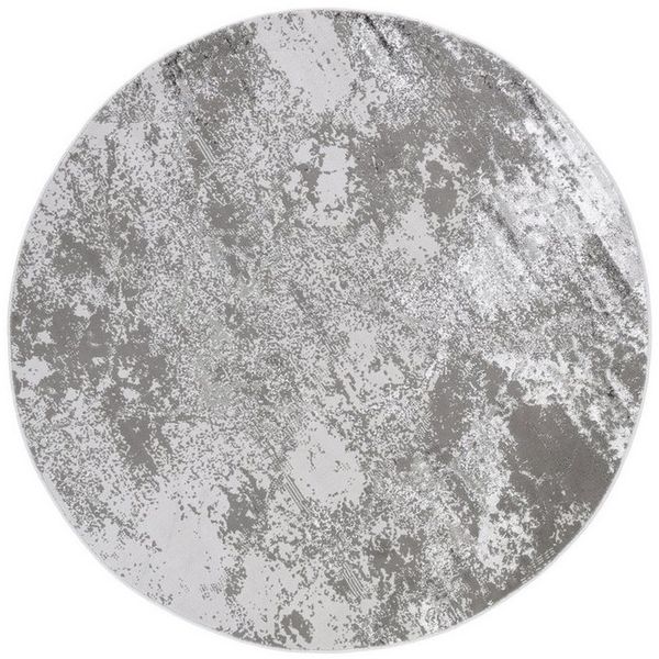 Tapiso Designteppich CRYSTAL, rund, Höhe: 8 mm, Kurzflor Schimmereffekt, pflegeleicht, allergikergeeignet