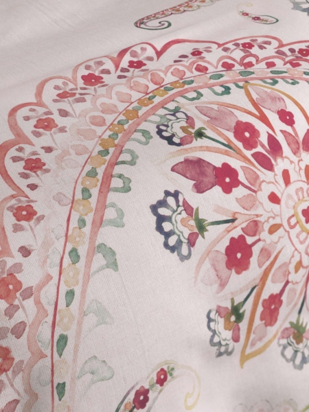Heckett & Lane Mako-Satin Bettwäsche 135x200 Ruby natural Paisley rosa pink Bild 7