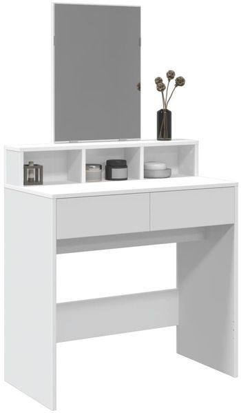 vidaXL Schminktisch mit Spiegel Weiß 80x41x144,5 cm 848171