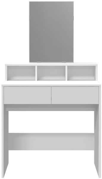 vidaXL Schminktisch mit Spiegel Weiß 80x41x144,5 cm 848171 Bild 4