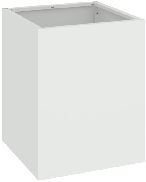 vidaXL Gartenblumentopf Weiß 32 x 32 x 40 cm Kaltgewalzter Stahl 876344