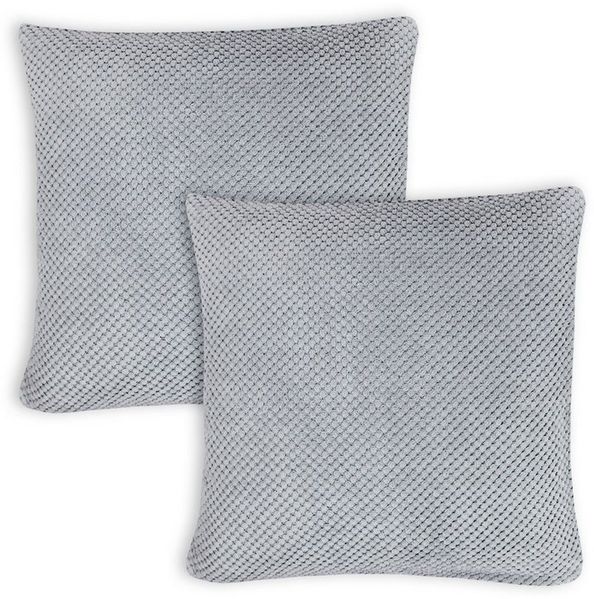 Haus und Deko Kissenbezüge Kissenbezug 2er Set Dekokissen Kissenhülle Waben Kissen Chenille Webst, (2 Stück)