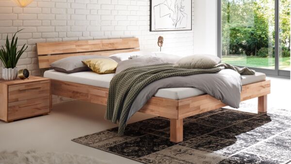 Hasena Trento Prato Massivholzbett 90x200 Kernbuche natur, geölt 25 Bild 3