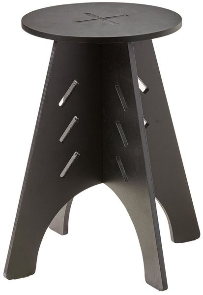 SoBuy HFBT01-K-SCH Couchtisch, MDF, Lackiert, Schwarz, 32 x 48,5 x 32 cm