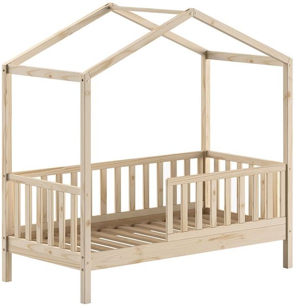 Juniorbett Karie 148x76x151 Kinderbett Massivholz natur