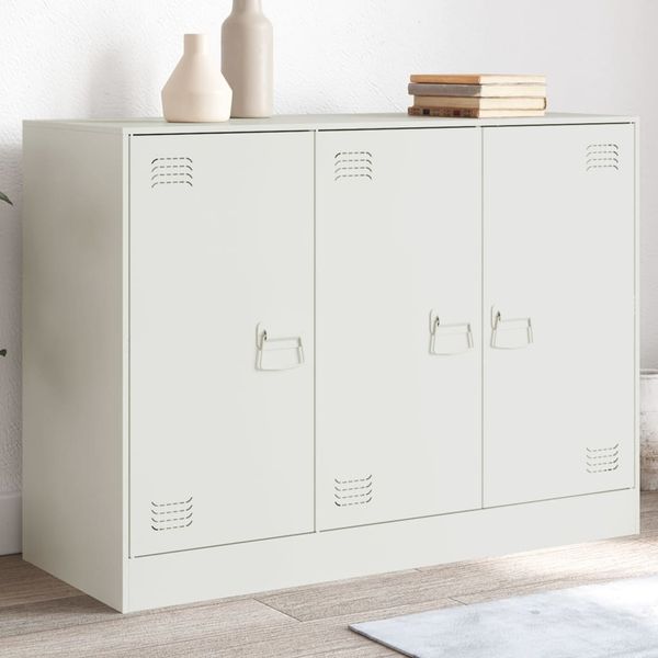 vidaXL Sideboard Weiß 99x39x73 cm Stahl 841726