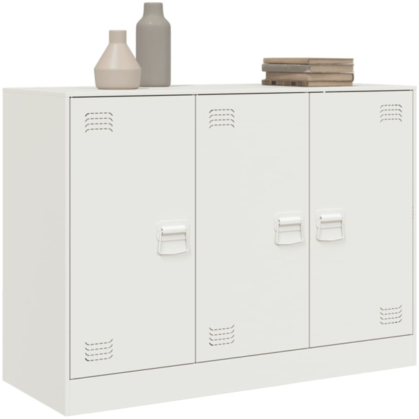 vidaXL Sideboard Weiß 99x39x73 cm Stahl 841726 Bild 3