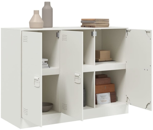 vidaXL Sideboard Weiß 99x39x73 cm Stahl 841726 Bild 4