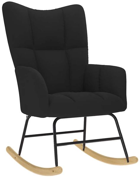 vidaXL Schaukelstuhl Schwarz Stoff 4016791