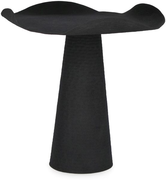 Beistelltisch Atila aus Metall, rundes Design, schwarz, Ø 46 cm, pulverbeschichtet