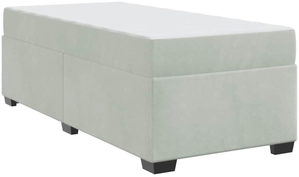 vidaXL Bettrahmen mit Matratze Hellgrau 80 x 200 cm Stoff 3399254