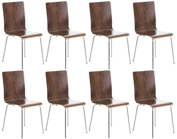 Besucherstuhl Pepe 8 Stühle Walnuss Bild 1
