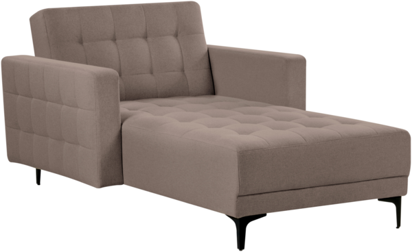 Chaiselongue ABERDEEN Stoff Taupe
