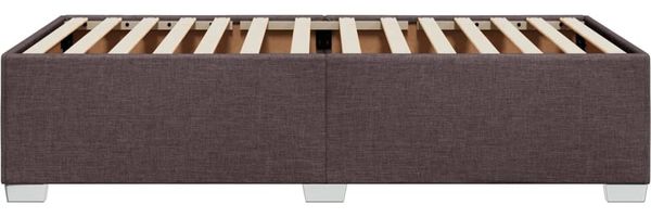 vidaXL Bettgestell ohne Matratze Dunkelbraun 90x200 cm Stoff 3284446 Bild 5