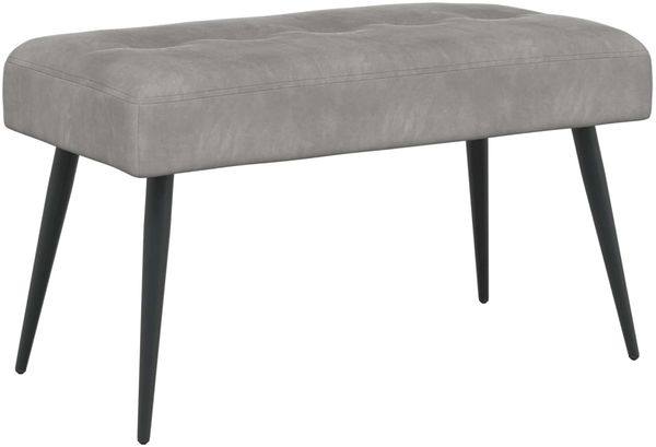 vidaXL Bank mit Knopfheftung Hellgrau 80 x 40 x 46 cm Samt 42038515