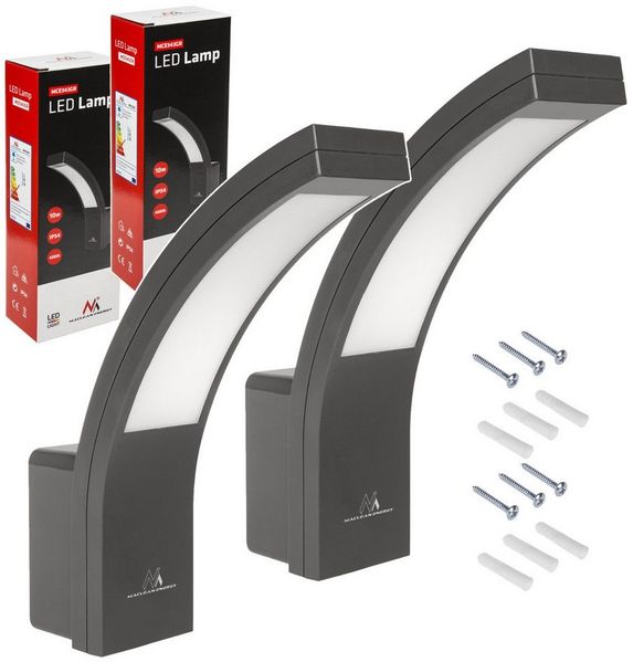 Maclean LED Außen-Wandleuchte MCE343 Wandlampe 10W 2000lm IP54, LED fest integriert, Neutralweiß, für Garten, Garage & Hauseingang, Neutralweiß 4000K