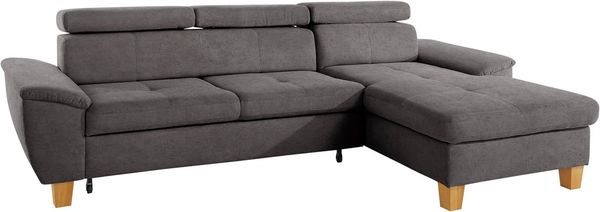 exxpo - sofa fashion Ecksofa Enya, aufwendige Detailverarbeitung, hoher Sitzkomfort, bequem, L-Form, inkl. Kopfteilverstellung, wahlweise mit Bettfunktion und Bettkasten