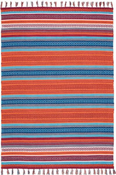 Pergamon Wollteppich Kelim Baumwolle Natur Teppich Grace, Rechteckig, Höhe: 5 mm